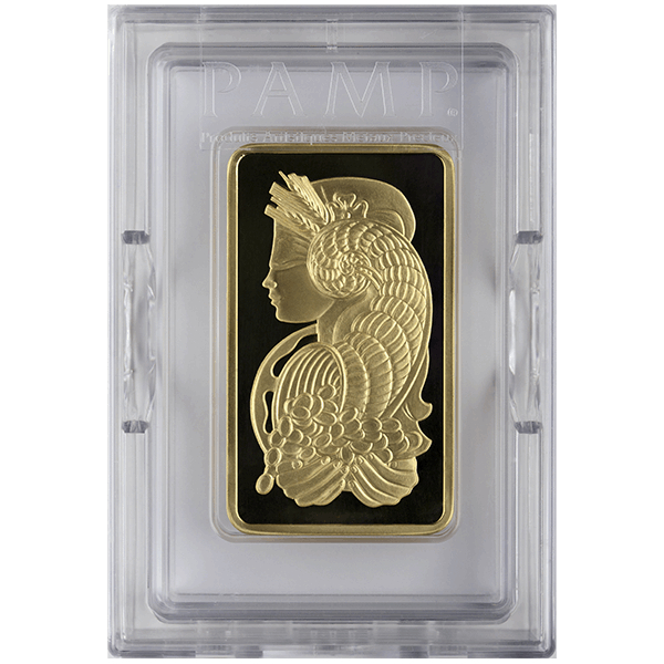 5 oz Gold Bar PAMP Suisse Lady Fortuna Veriscan® (w/Assay)