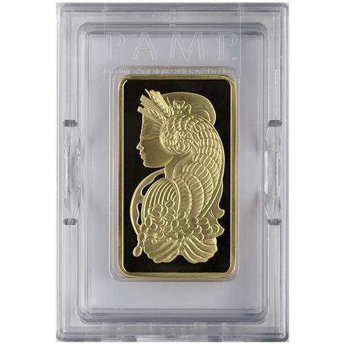 5 oz Gold Bar PAMP Suisse Lady Fortuna Veriscan® (w/Assay)