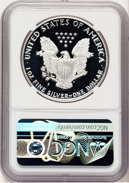 1988-S Proof Silver Eagle 1 oz Brown Label NGC PF70