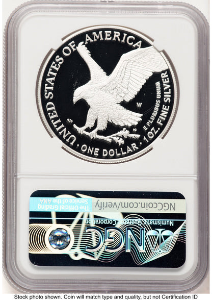 2022-W Proof Silver Eagle 1 oz FDI Mike Castle NGC PF70