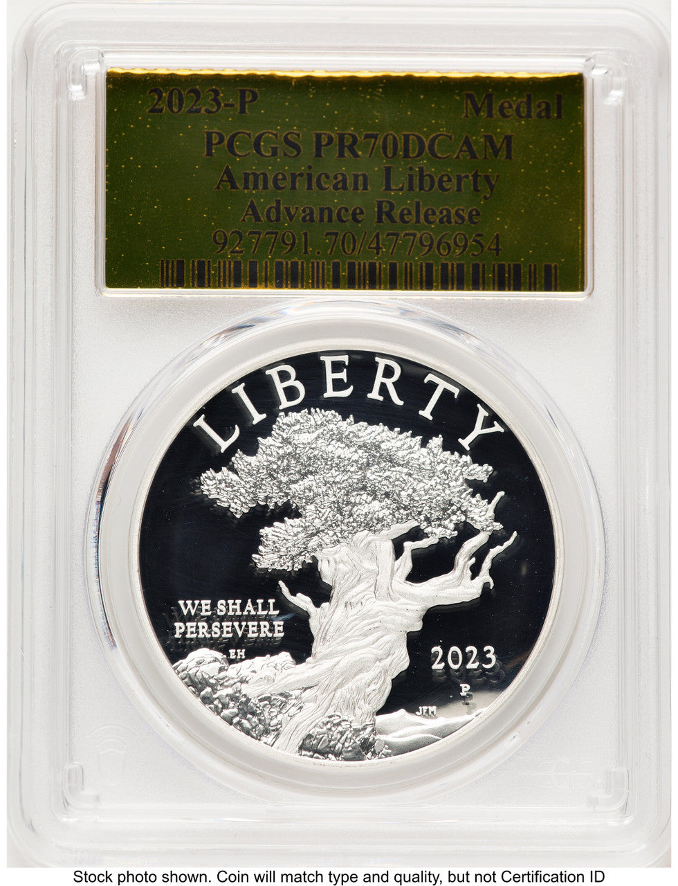 2023-P Silver American Liberty High Relief Medal AR Gold Foil Medals and Tokens PCGS MS70