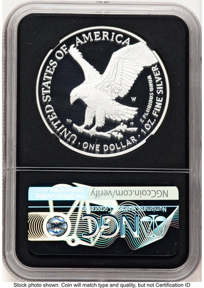 2021-W TY2 Proof Silver Eagle 1 oz FDI John NGC PF70 Mercanti