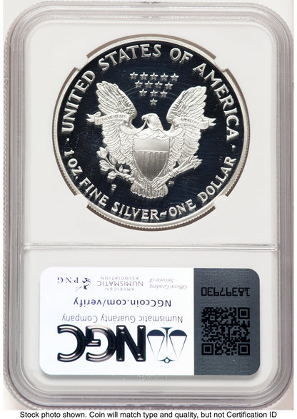 1997-P Proof Silver Eagle 1 oz Brown Label NGC PF70