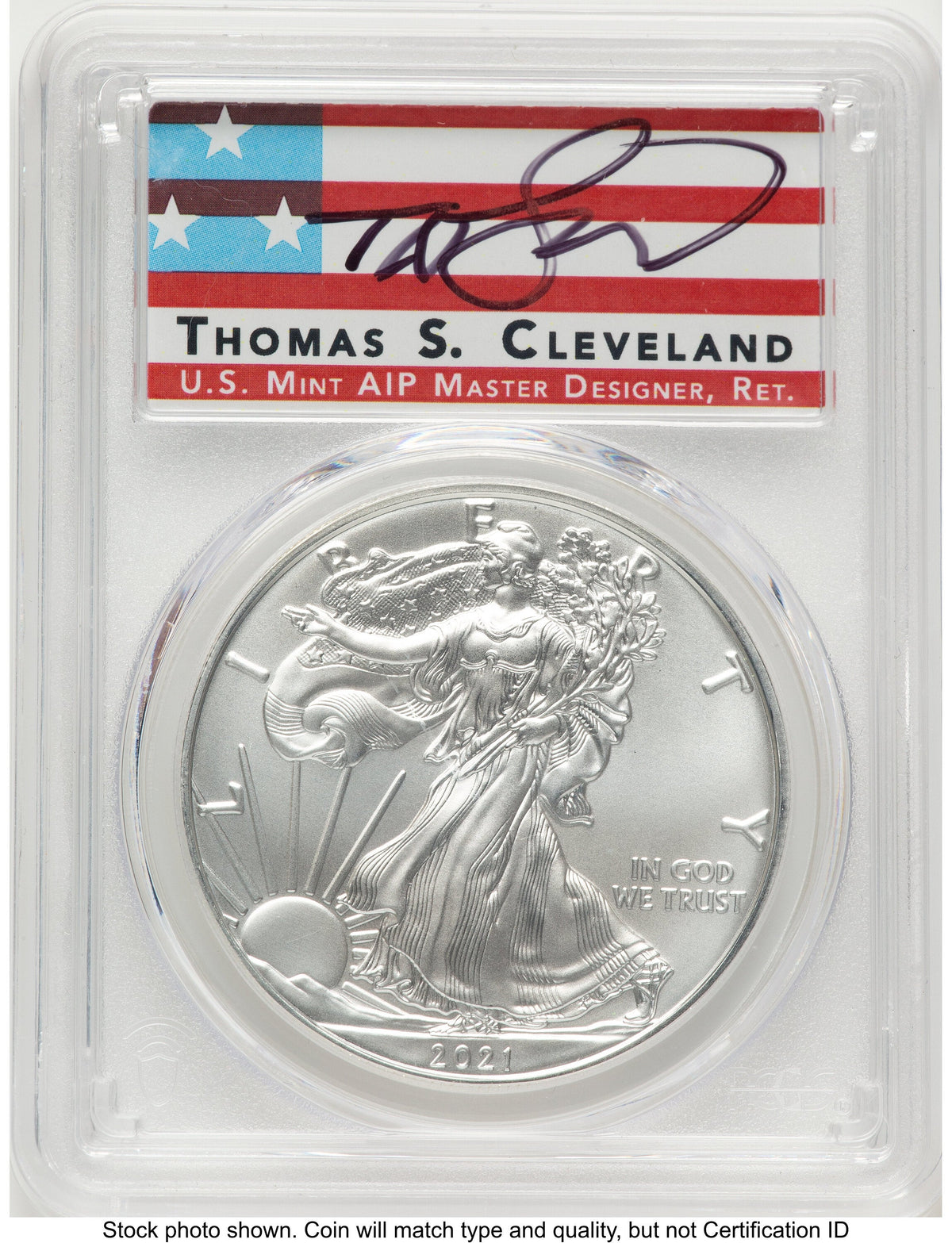 2021-(S) Silver Eagle Type 1 Emergency Production FDI Thomas Cleveland Americana PCGS MS70