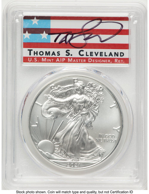 2021-(S) Silver Eagle Type 1 Emergency Production FDI Thomas Cleveland Americana PCGS MS70