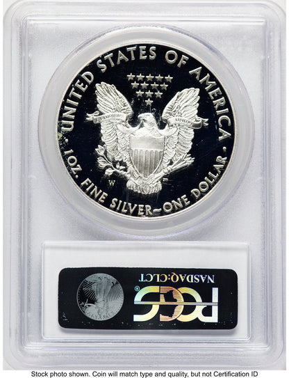 2012-W Proof Silver Eagle 1 oz Blue Gradient PCGS PR70 (771259010)