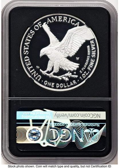 2023-W Proof Silver Eagle 1 oz FDI Michael Gaudioso NGC PF70