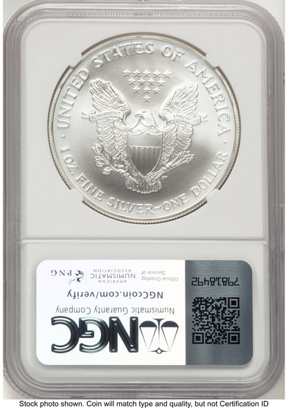 2007 Silver Eagle Early Production Mike Castle NGC MS70