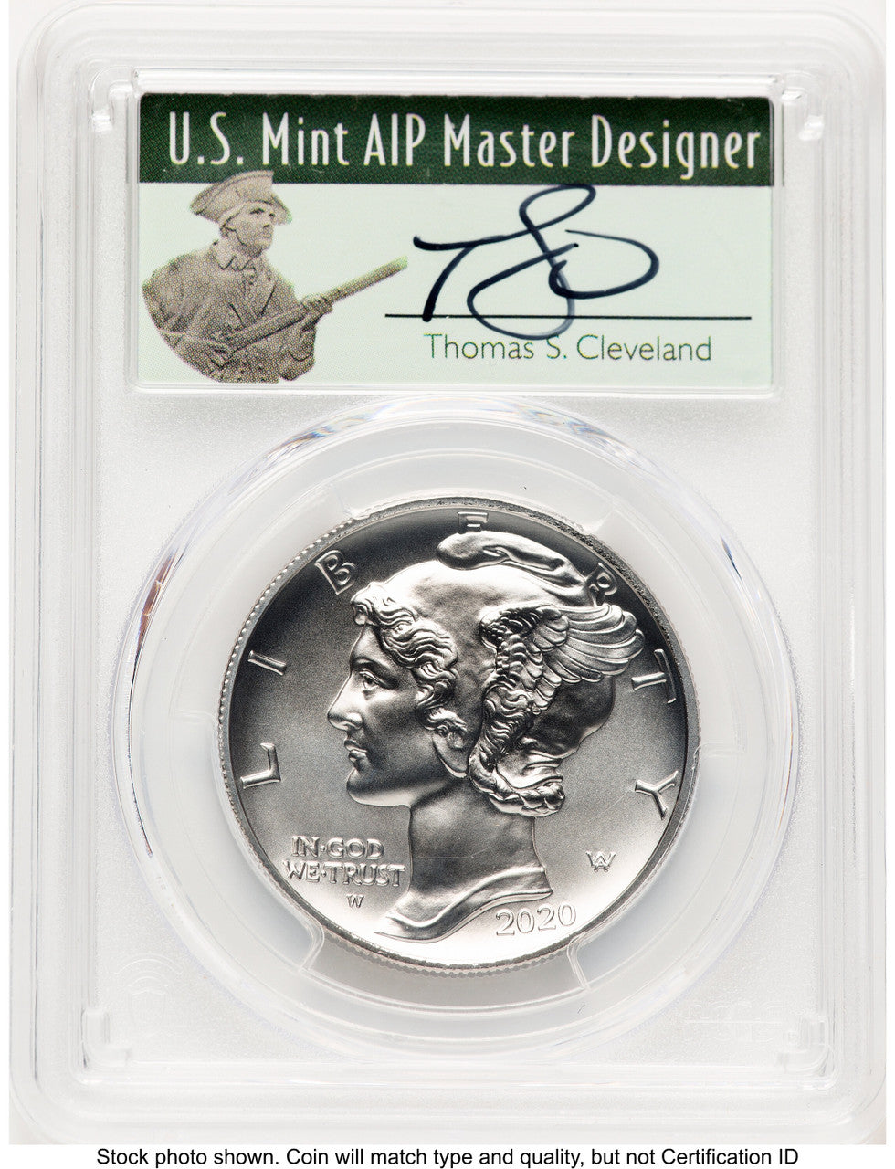 2020-W Palladium Eagle 1 oz Burnished FDI Thomas Cleveland Minuteman PCGS MS70 (773453018)