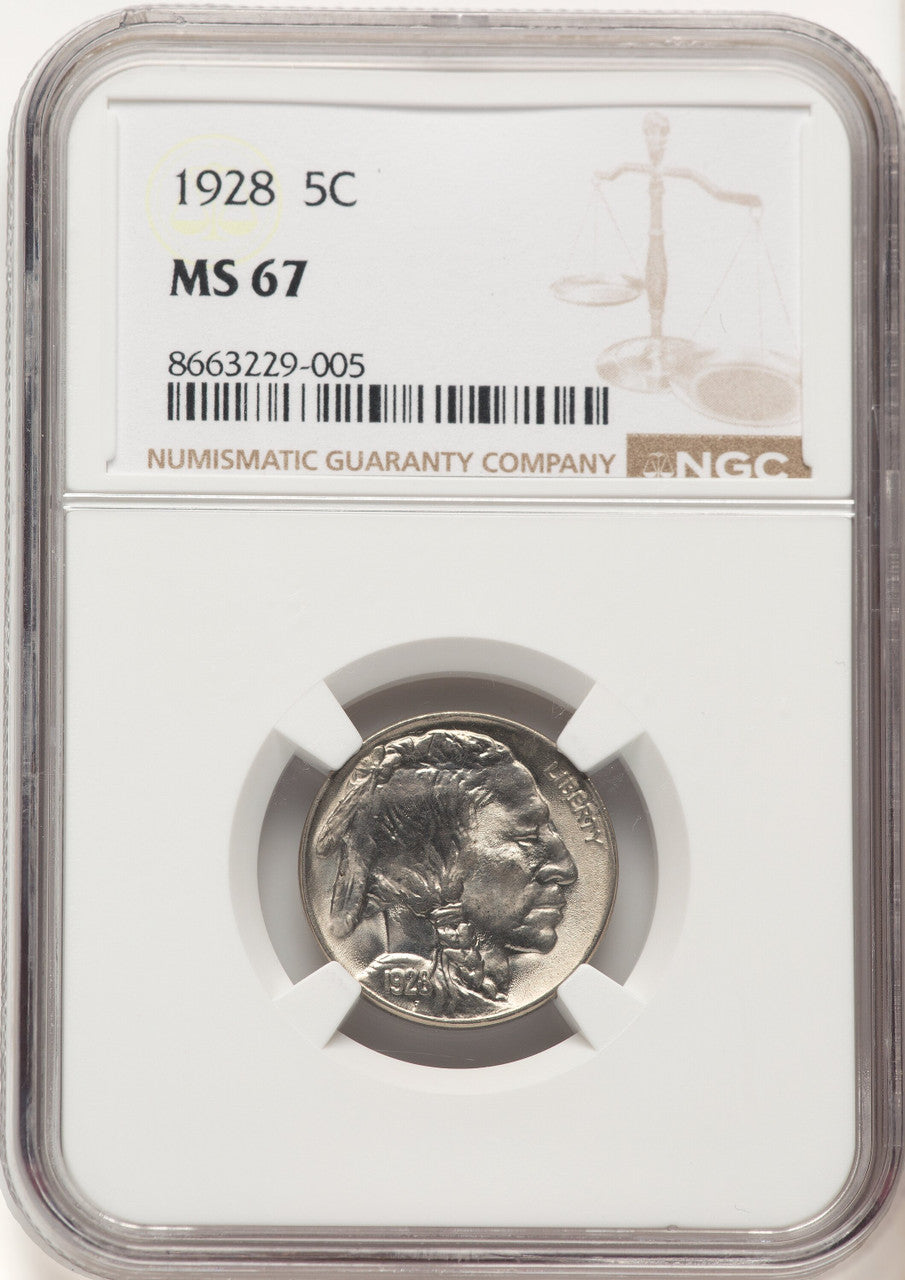 1928 5C Buffalo Nickel NGC MS67 (773564001)