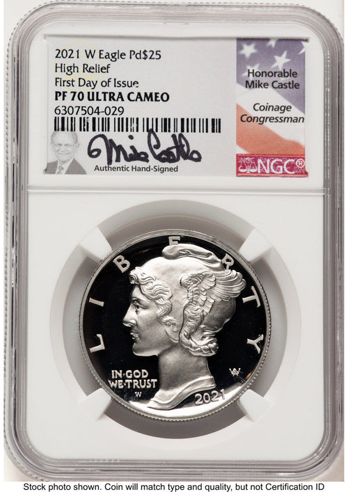2021-W Palladium Eagle 1 oz FDI Mike Castle NGC PF70 (774957040)