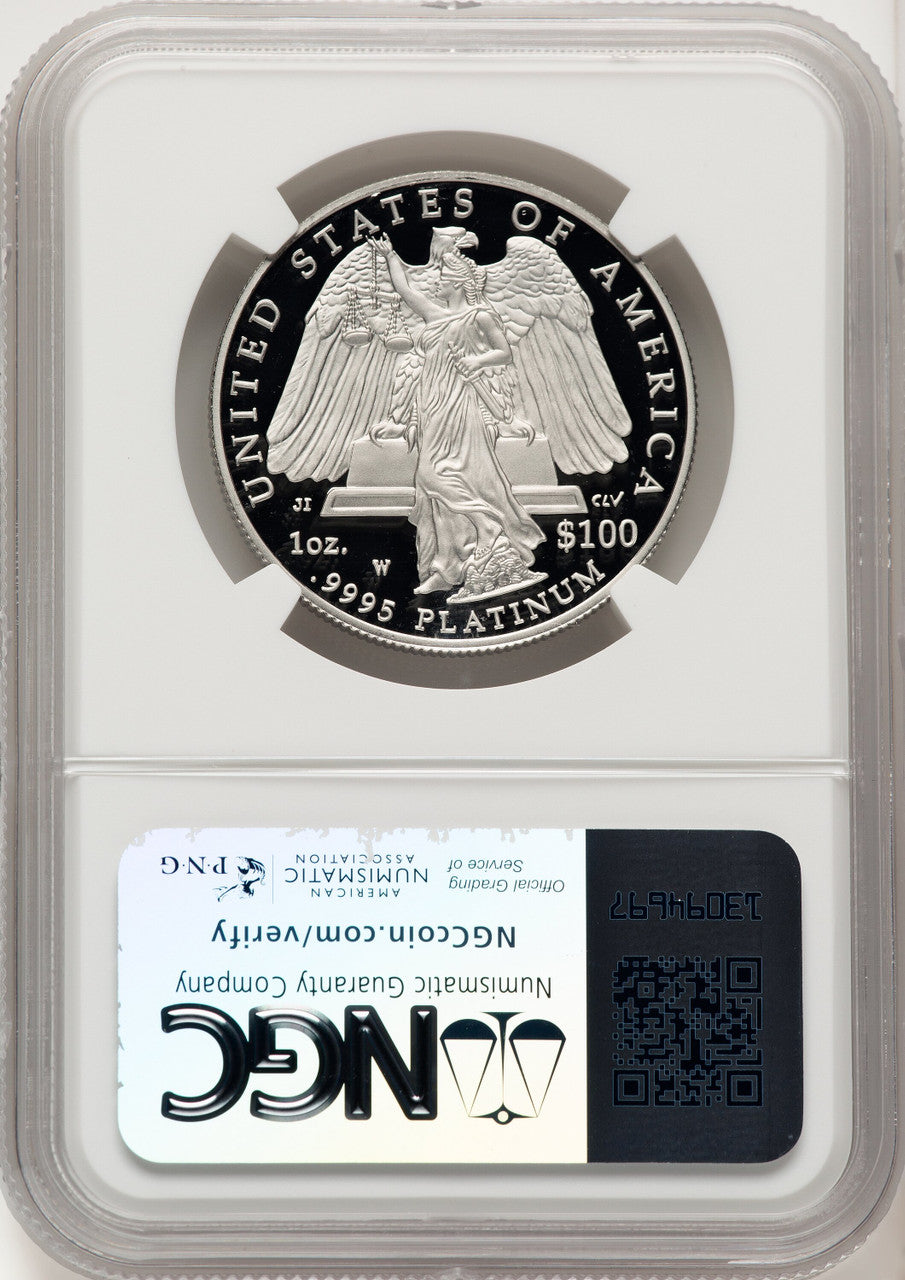 2008-W Proof Platinum Eagle 1 oz Brown Label NGC PF70