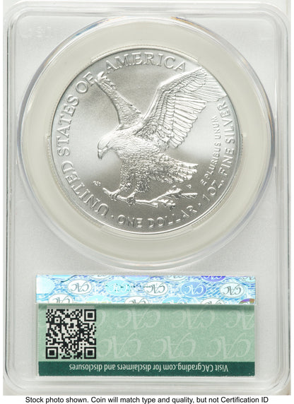 2024 Silver Eagle First Delivery CACG MS70