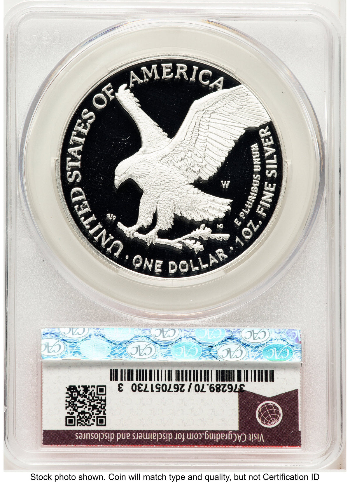 2025-W Proof Silver Eagle 1 oz Red Book CACG PR70
