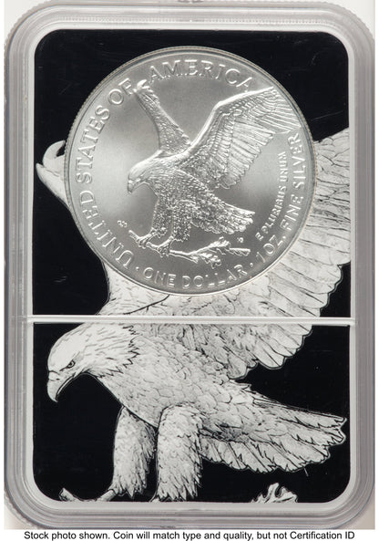 2023 Silver Eagle Black Silver Eagle Core Overlay/Label NGC MS70