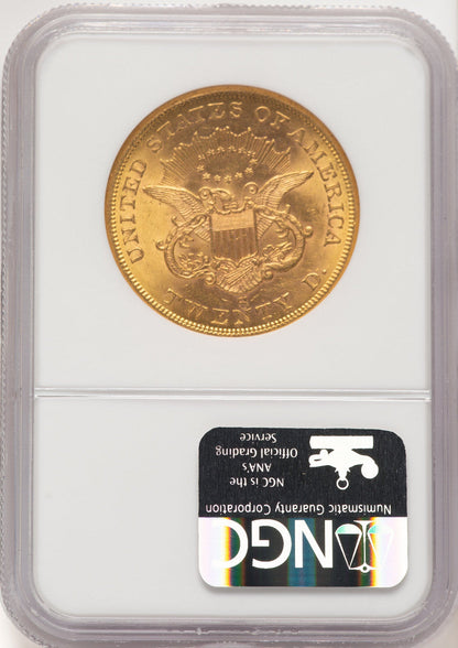 1857-S $20 Liberty Double Eagle NGC MS62
