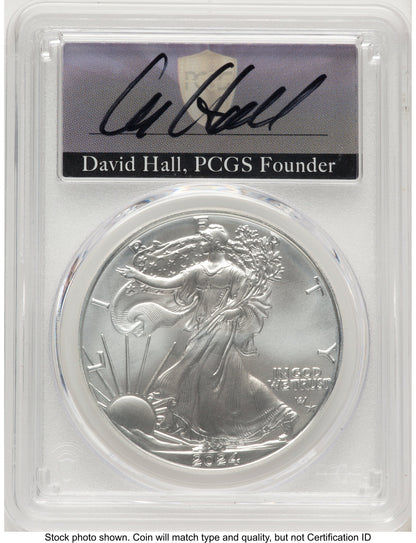 2024-(P) Silver Eagle (Privy Mark) FDI David Hall PCGS MS70