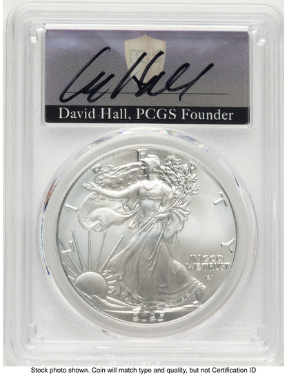 2025 Silver Eagle FDI David Hall PCGS MS70