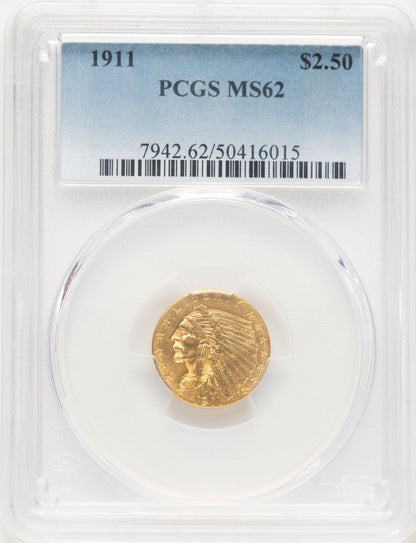 1911 $2.50 Indian Quarter Eagle PCGS MS62 (777777011)