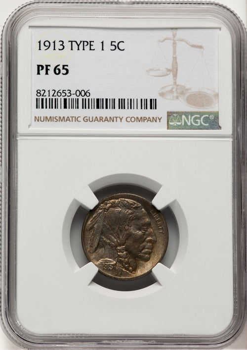 1913 5C T-1 Proof Buffalo Nickel NGC PR65