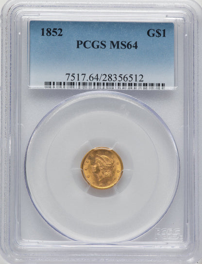 1852 G$1 Gold Dollar PCGS MS64 (778185001)
