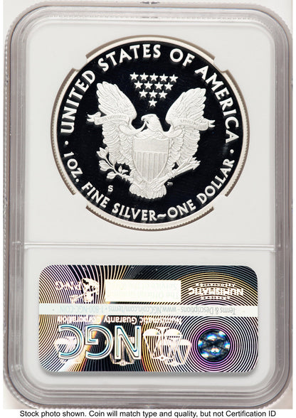 2012-S Proof Silver Eagle Coin & Currency Set 1 oz John Reagan Bust Art NGC PF70 Mercanti