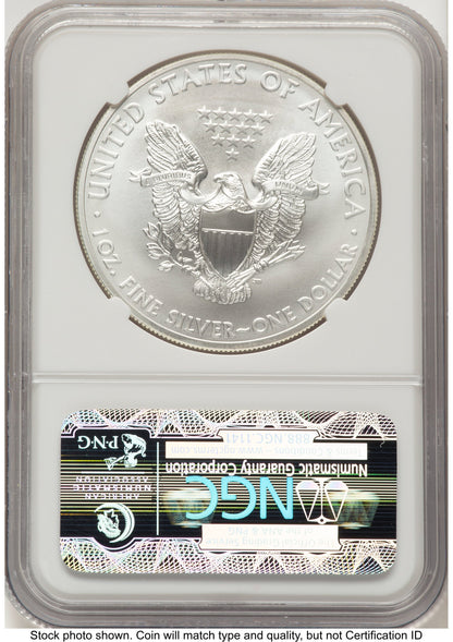 2012-(S) Silver Eagle ER San Francisco Bridge Label NGC MS70