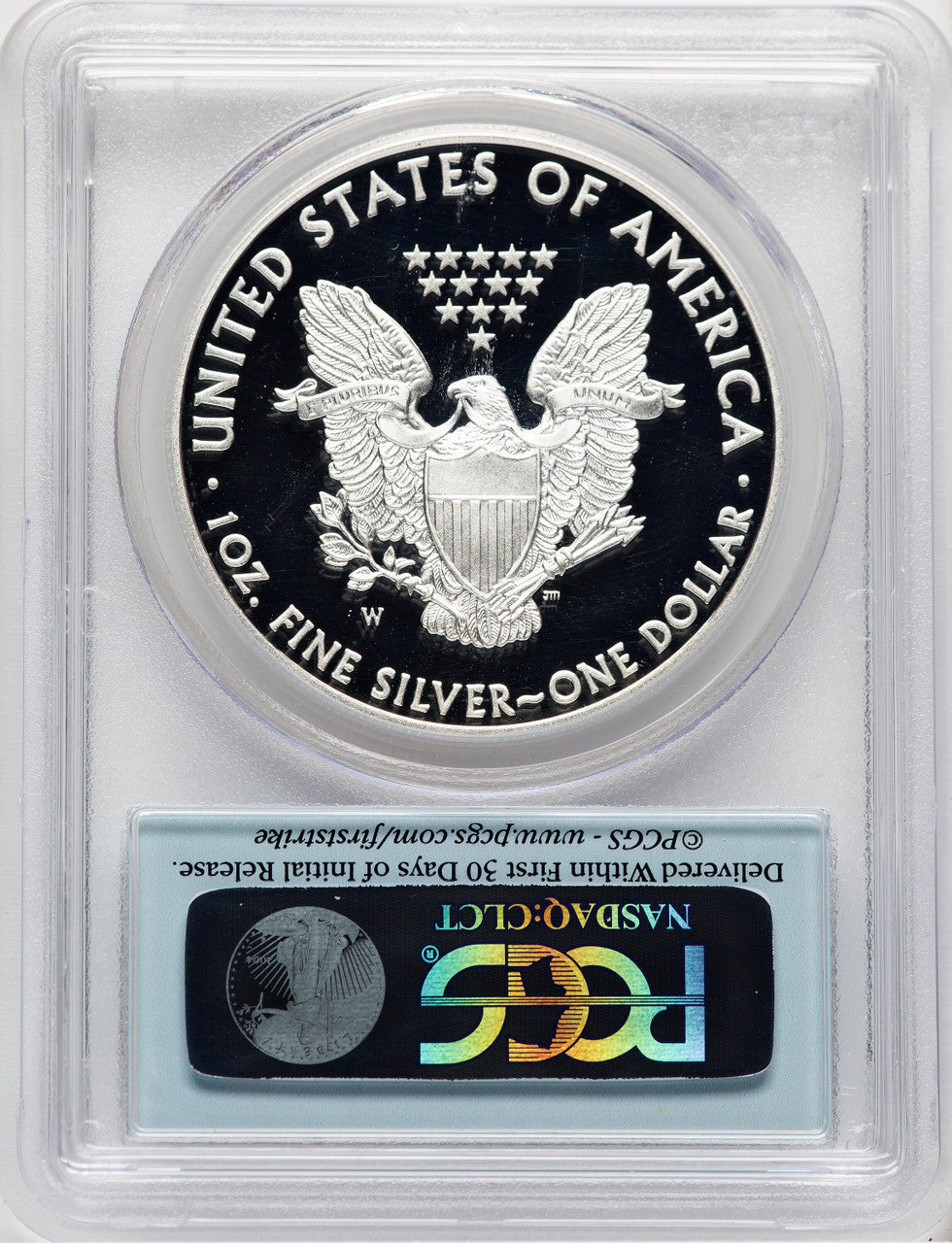 2012-W Proof Silver Eagle 1 oz FS Flag PCGS PR70