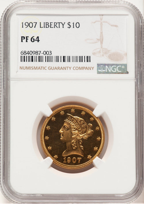 1907 $10 Liberty Proof Liberty Eagle NGC PR64