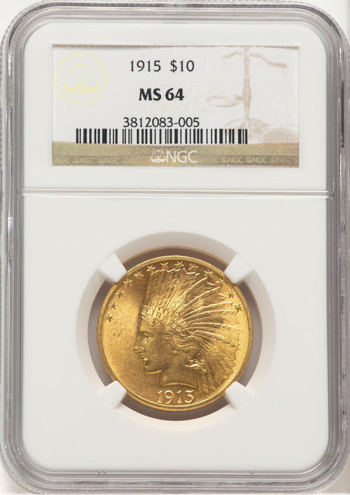 1915 $10 Indian Eagle NGC MS64 (778990002)