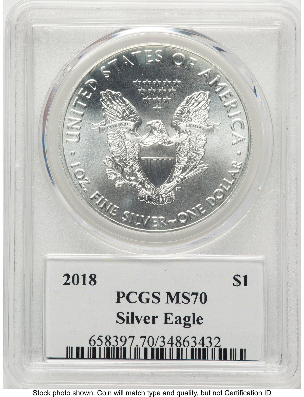 2018 Silver Eagle Premier Label PCGS PR70