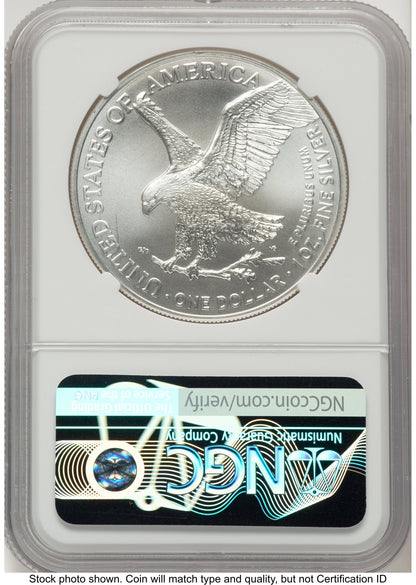 2021 Silver Eagle Type 2 Premier Select Series First Day of Production NGC MS70