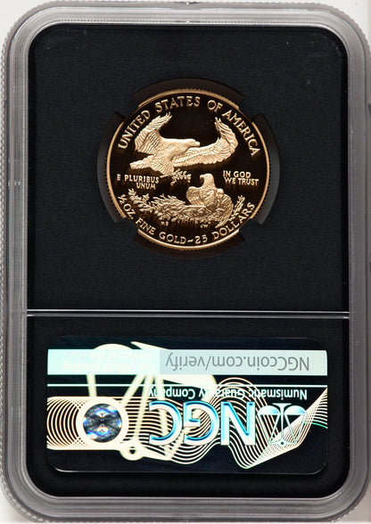 2002-W Proof Gold Eagle 1/2 oz Anna Cabral Prestige Treasurer Series NGC PF70