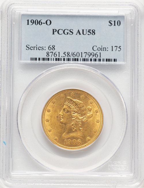 1906-O $10 Liberty Eagle PCGS AU58