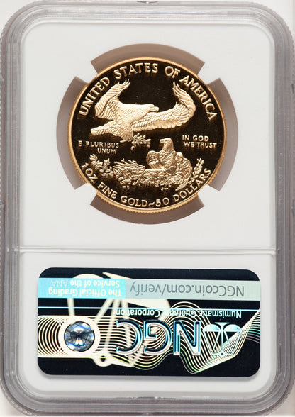 1999-W Proof Gold Eagle 1 oz Mike Castle NGC PF70