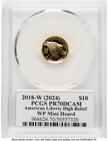 2018-W G$10 American Liberty High Relief WP Mint Hoard David Hall PCGS PR70 (779475008)