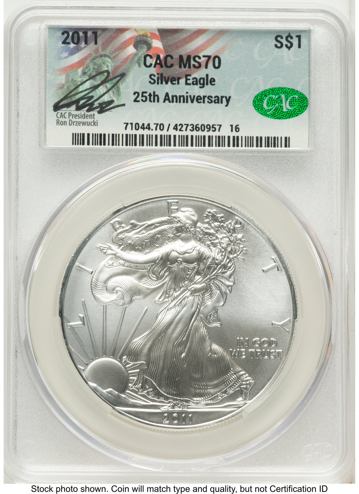 2011 Silver Eagle Ron Drzewucki CACG MS70