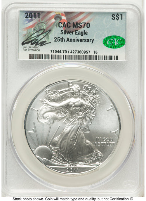 2011 Silver Eagle Ron Drzewucki CACG MS70
