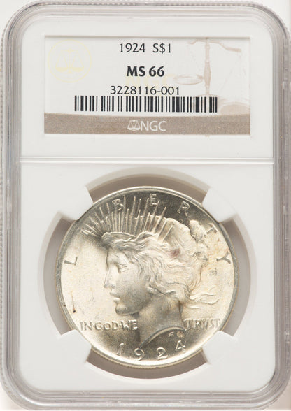 1924 Peace Dollar NGC MS66 (779791006)