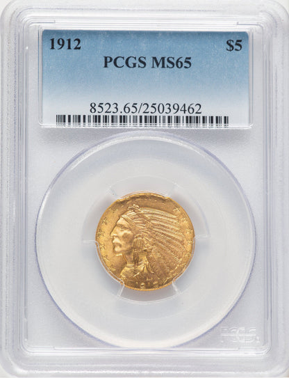 1912 $5 Indian Half Eagle PCGS MS65 (780003003)