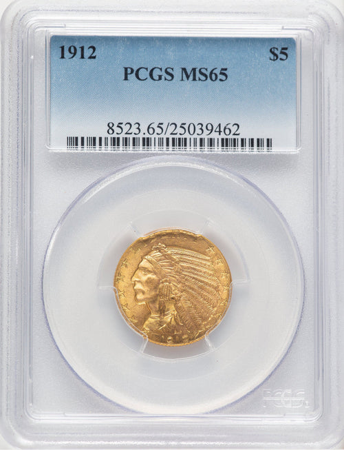 1912 $5 Indian Half Eagle PCGS MS65 (780003003)