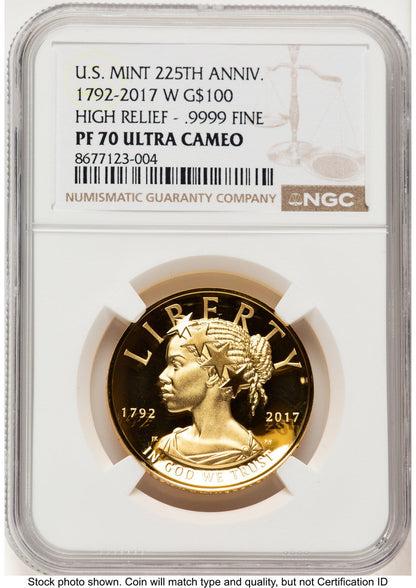 2017-W G$100 American Liberty High Relief Brown Label NGC PF70 (780121013)