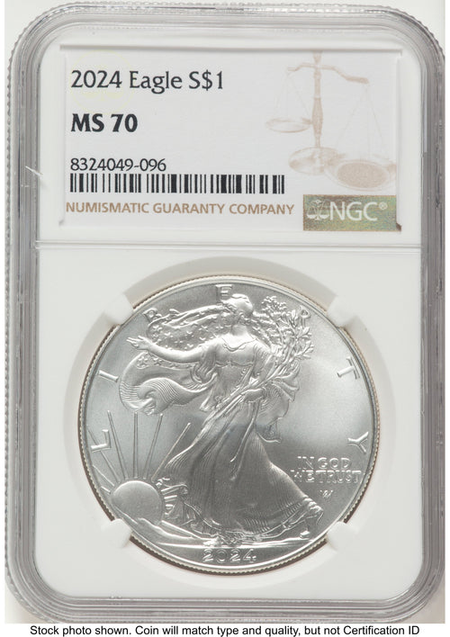 2024 Silver Eagle Brown Label NGC MS70