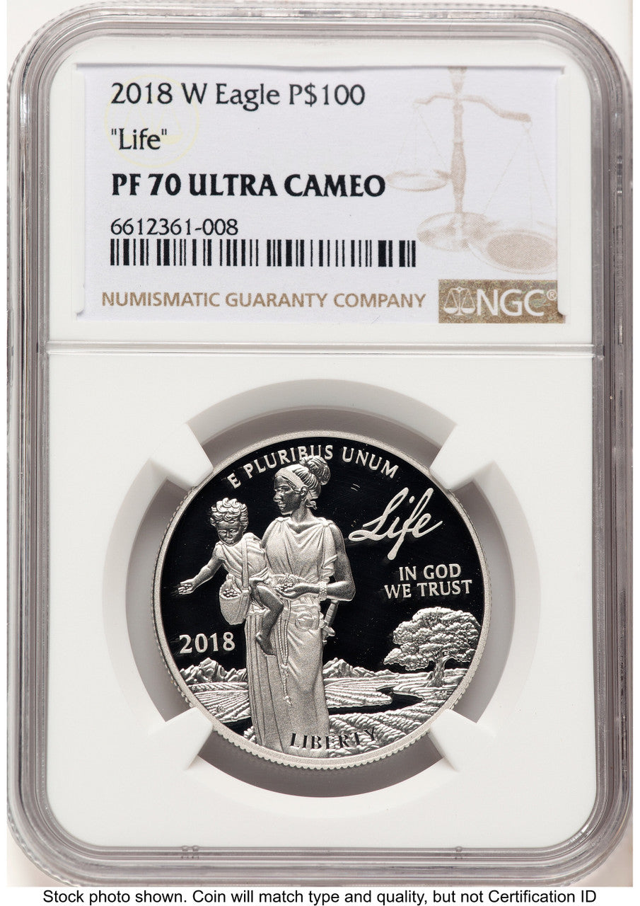 2018-W Proof Platinum Eagle 1 oz Brown Label NGC PF70