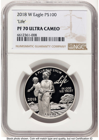 2018-W Proof Platinum Eagle 1 oz Brown Label NGC PF70