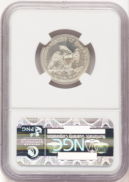 1850 25C Seated Quarter NGC MS65
