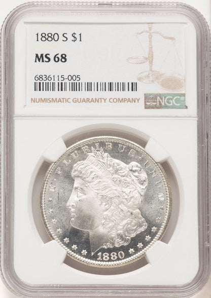 1880-S Morgan Dollar NGC MS68 (780434008)