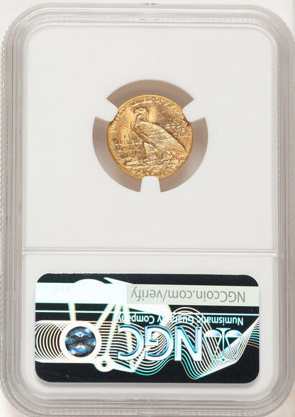 1915 $2.50 Indian Quarter Eagle NGC MS64 (780482031)