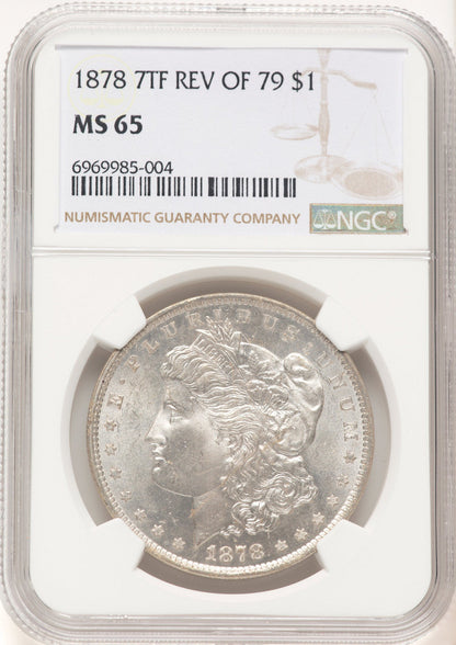 1878 7TF Reverse of 1879 Morgan Dollar NGC MS65 (780540007)