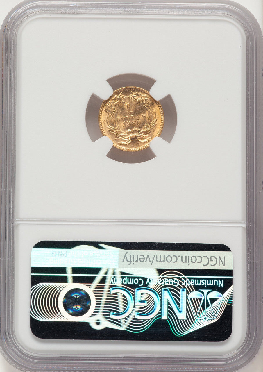 1889 G$1 Gold Dollar NGC MS64
